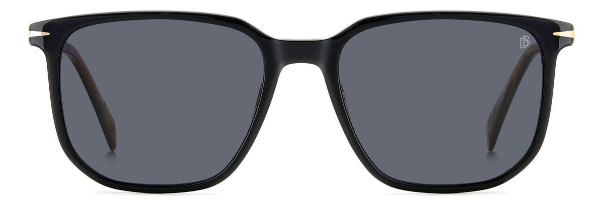 David Beckham DB 1141/S Black Striped Brown/ Grey Lens Polarised