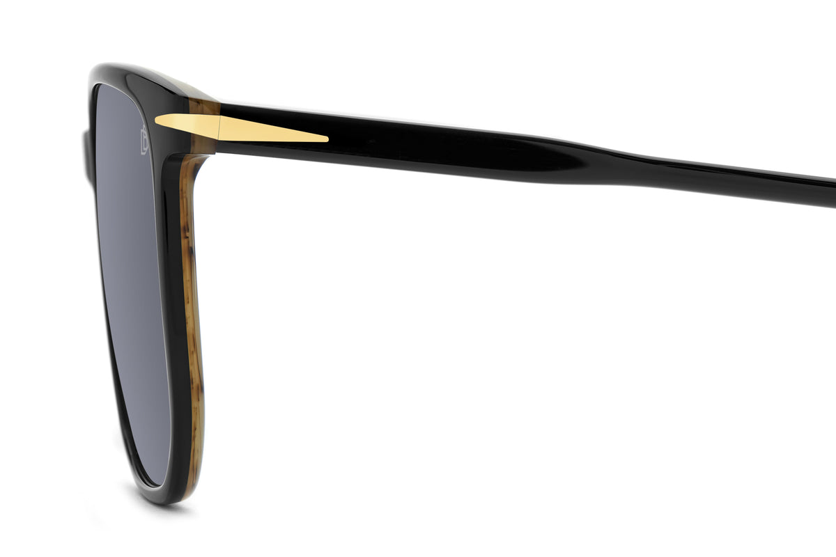 David Beckham DB 1141/S Black Striped Brown/ Grey Lens Polarised
