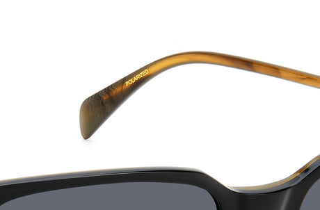 David Beckham DB 1141/S Black Striped Brown/ Grey Lens Polarised