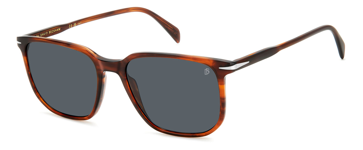 David Beckham DB 1141/S Brown Horn/ Grey Lens