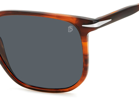 David Beckham DB 1141/S Brown Horn/ Grey Lens
