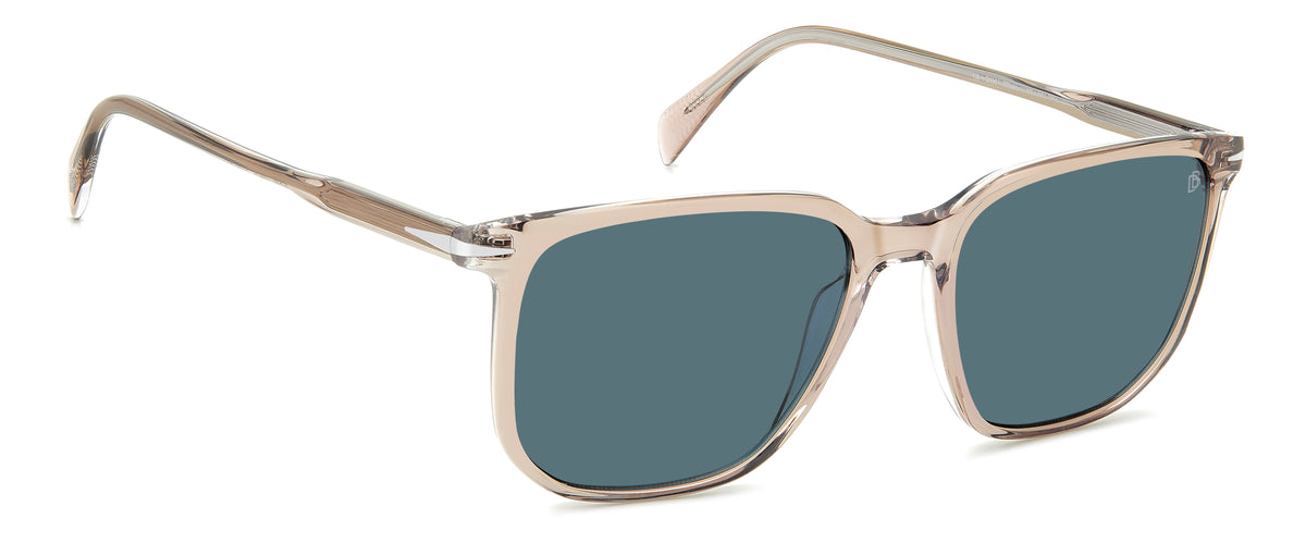 David Beckham DB 1141/S Beige Crystal/ Blue Lens