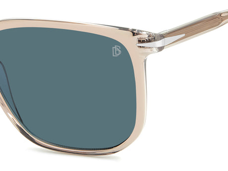 David Beckham DB 1141/S Beige Crystal/ Blue Lens