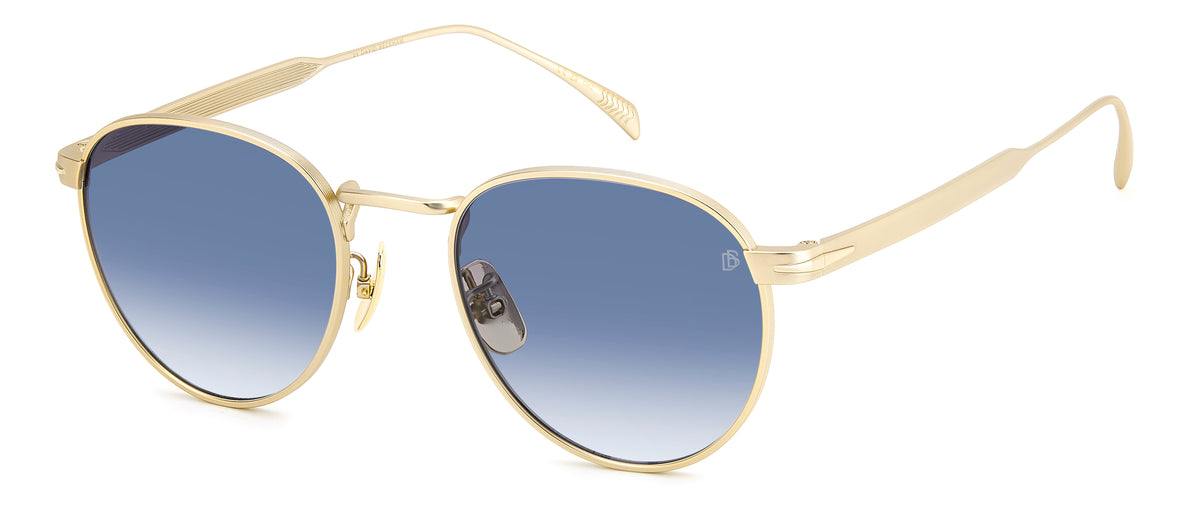 David Beckham DB 1142/S Matte Gold/ Blue Lens