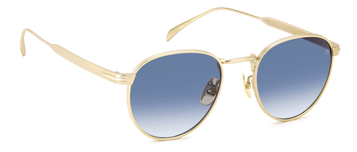 David Beckham DB 1142/S Matte Gold/ Blue Lens