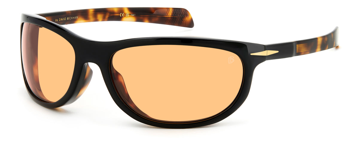 David Beckham DB 7117/S Black Havana/ Orange Lens