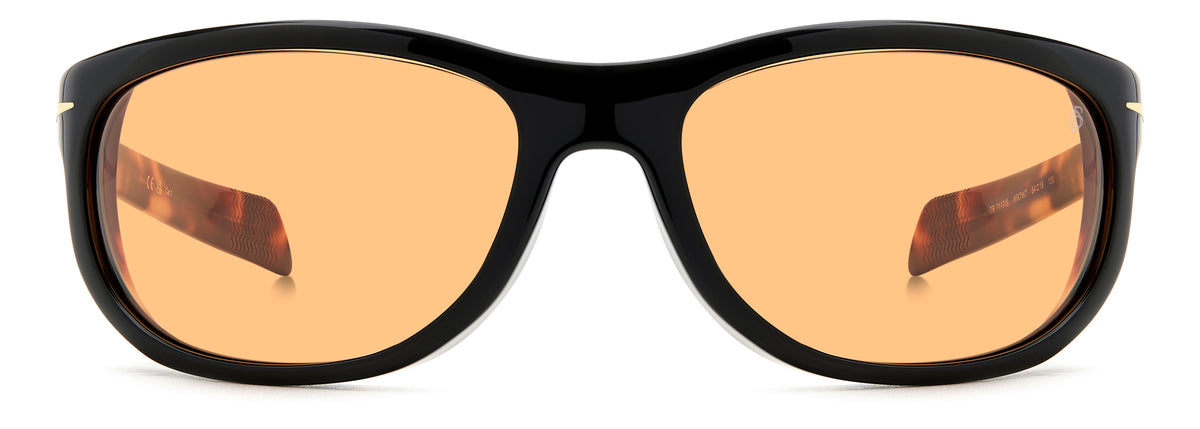 David Beckham DB 7117/S Black Havana/ Orange Lens