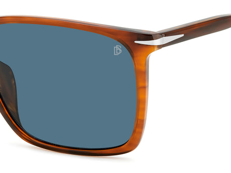 David Beckham DB 1145/G/S Brown Horn/ Blue Lens