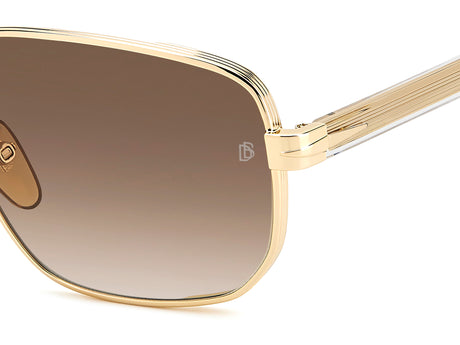 David Beckham DB 7121/G/S Gold Crystal/ Brown Lens