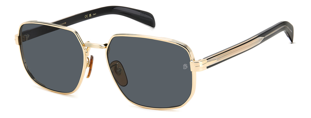 David Beckham DB 7121/G/S Gold Black_/ Grey Lens