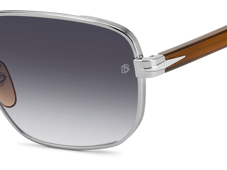 David Beckham DB 7121/G/S Ruthenium Brown/ Grey Lens