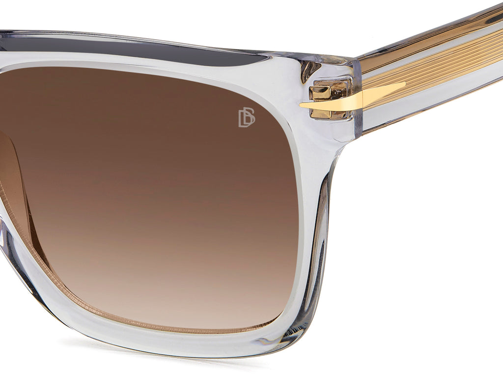 David Beckham DB 7000/S FLAT Crystal Grey/ Brown Lens