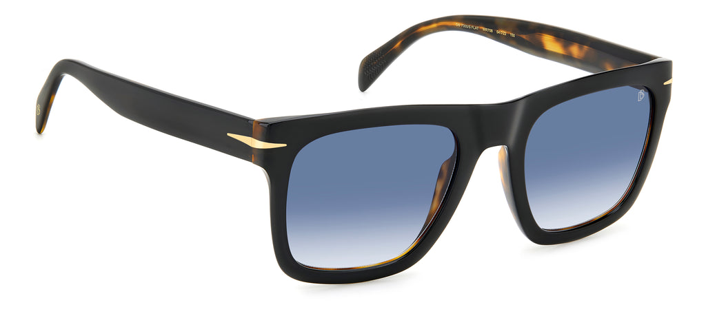 David Beckham DB 7000/S FLAT Black Havana/ Blue Lens