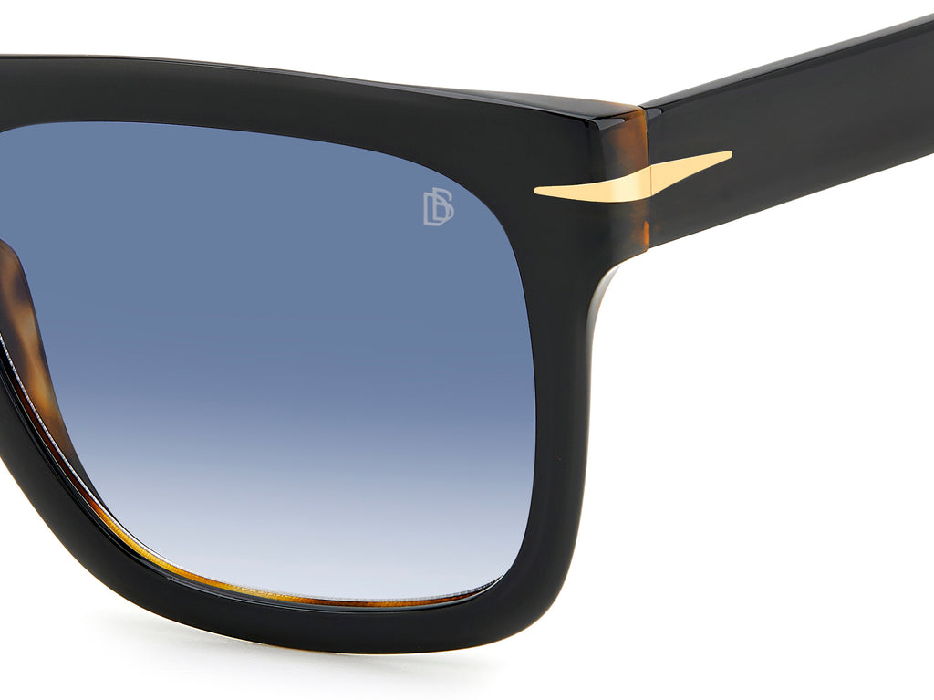 David Beckham DB 7000/S FLAT Black Havana/ Blue Lens