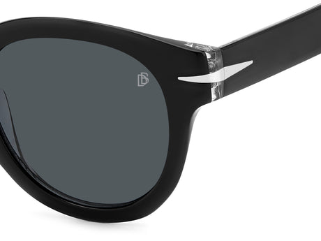 David Beckham DB 7041/S FLAT Black Crystal/ Grey Lens