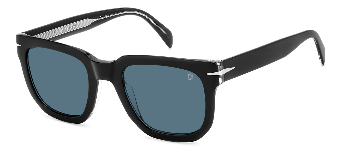 David Beckham DB 7118/S Black Crystal/ Blue Lens