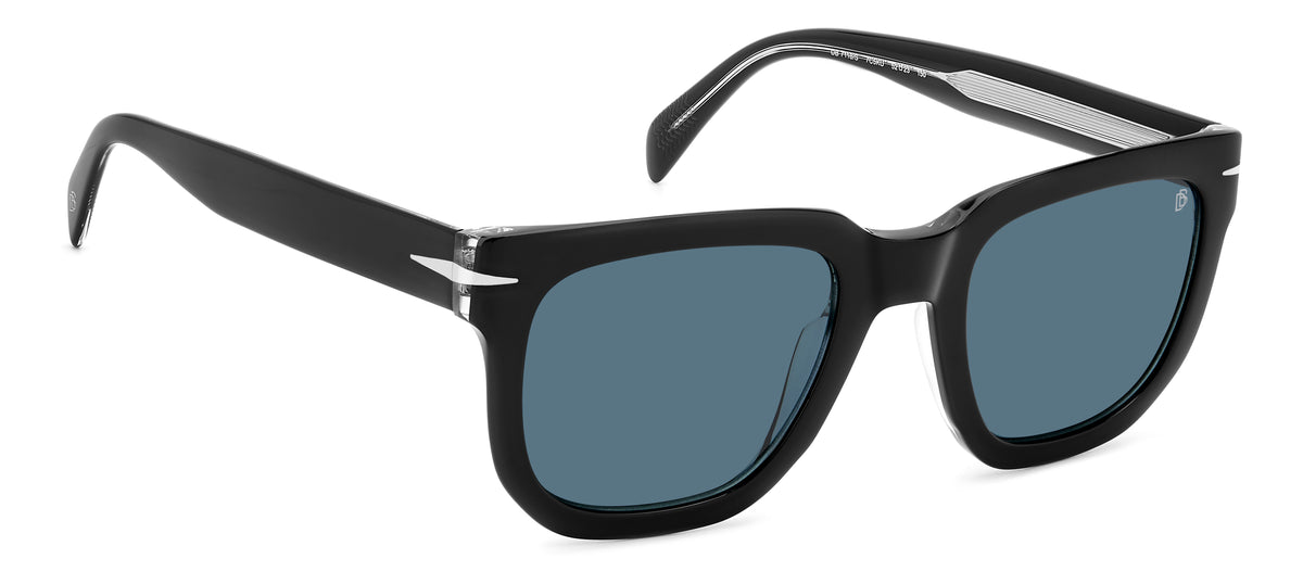 David Beckham DB 7118/S Black Crystal/ Blue Lens
