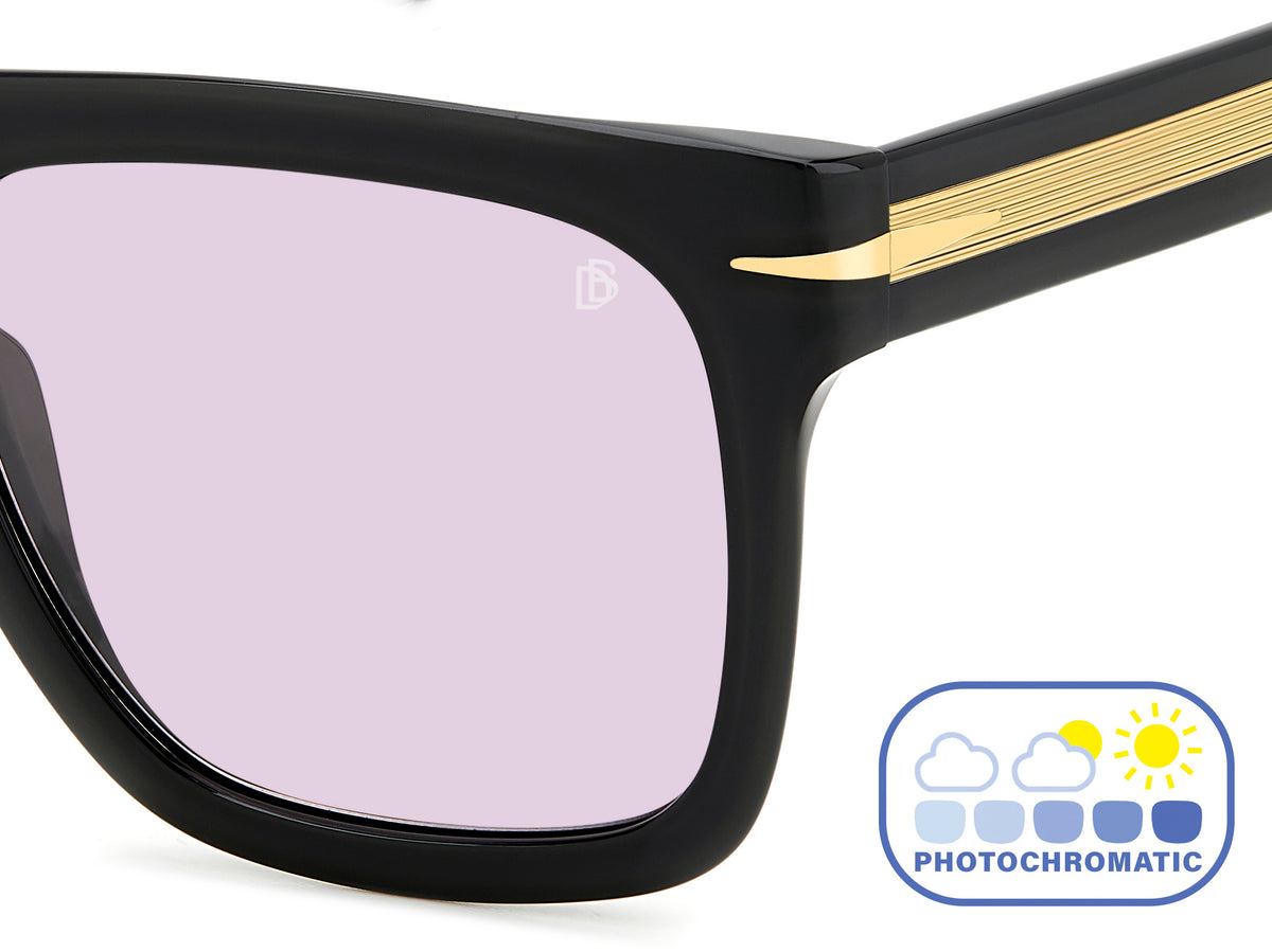 David Beckham DB 7000/S FLAT Black/ Purple Lens; Grey Lens