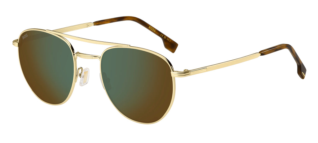 BOSS 1631/S Gold/ Green Mirror