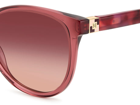 Carolina Herrera HER 0237/S Burgundy Red Havana/ Pink Doubleshade Lens