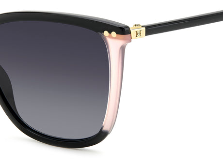 Carolina Herrera HER 0245/S Black Pink/ Dark Grey Shaded Lens