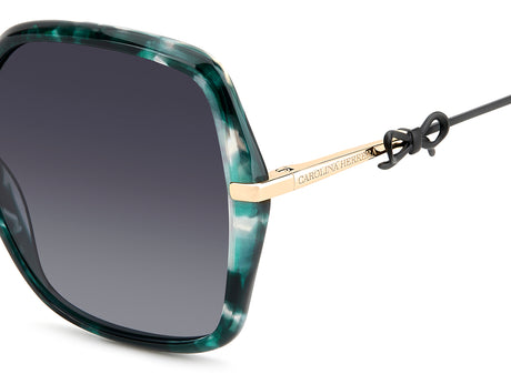 Carolina Herrera HER 0217/S Green Marble Gold/ Dark Grey Shaded Lens