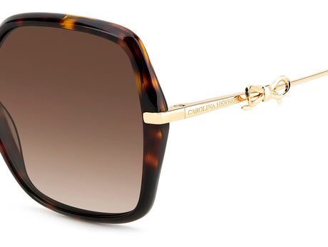 Carolina Herrera HER 0217/S Brown Havana Gold/ Brown Shaded Lens