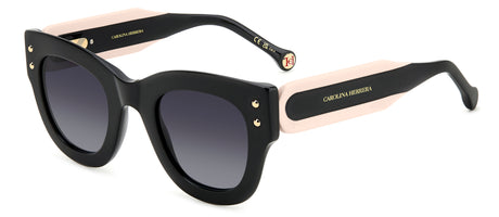 Carolina Herrera HER 0222/S Black Pink/ Dark Grey Shaded Lens