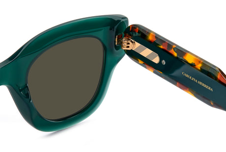 Carolina Herrera HER 0222/S Green Green Havana/ Grey Lens