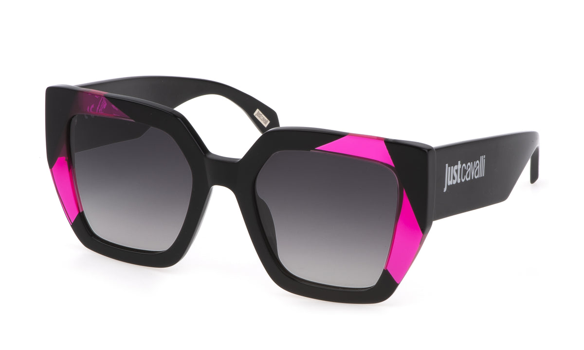 Sunglasses Just Cavalli 021V 700Y Shiny Black / Fuschia  5321 140 2
