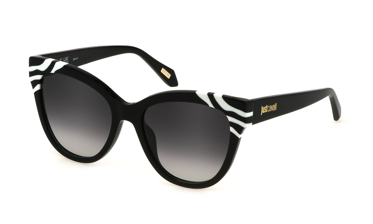 Sunglasses Just Cavalli Sjc043V 0981 Black W/White Temple 5518 140 3
