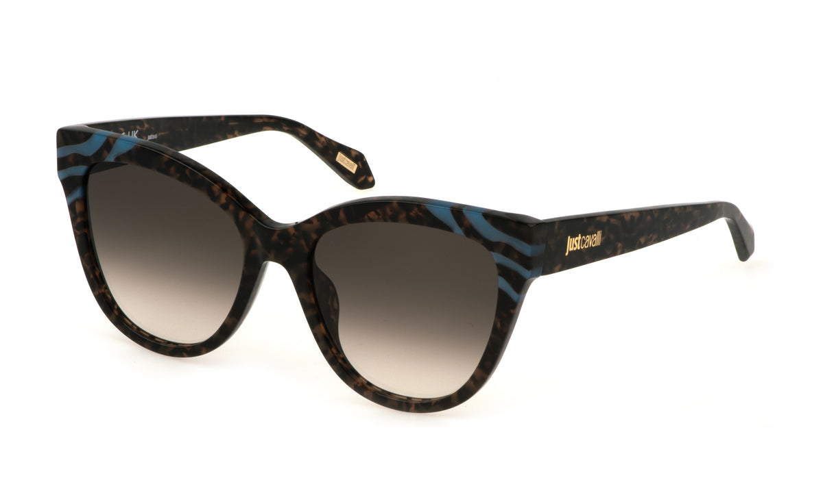 Sunglasses Just Cavalli Sjc043V 0Am5 Shiny Brown/Light Blue Havana 5518 140 2