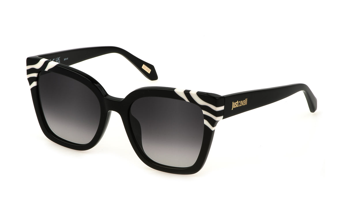 Sunglasses Just Cavalli Sjc044V 0981 Black W/White Temple 5419 140 3