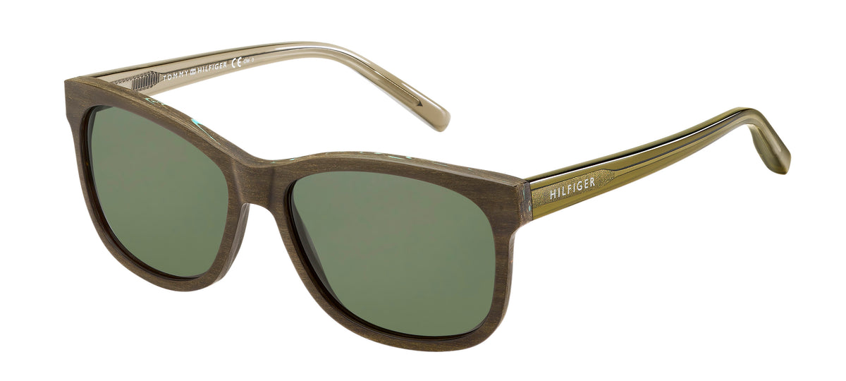 Tommy Hilfiger TH 1985 Pattern Brown Mud/ Green Lens