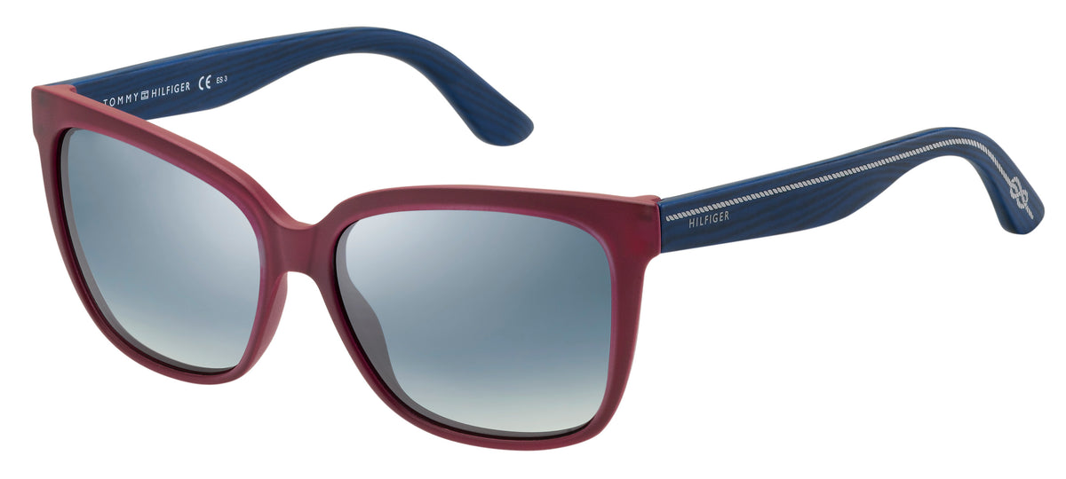 Tommy Hilfiger TH 1312/S Crystal Burgundy Blue/ Azure Ss Flar