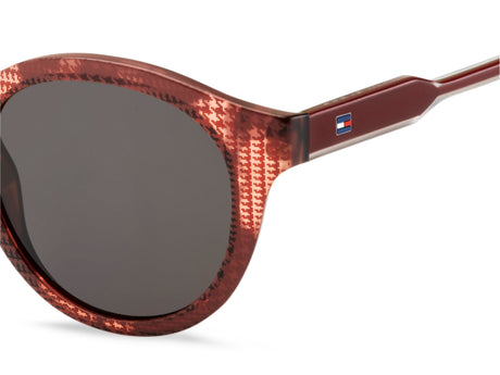 Tommy Hilfiger TH 1443/S Pattern Burgundy Crystal Palladium/ Brown Grey