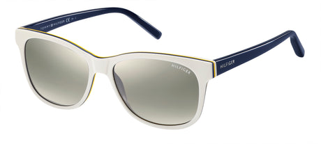 Tommy Hilfiger TH 1985 White Blue Yellow White Blue/ Grey Mirrorshade Silver