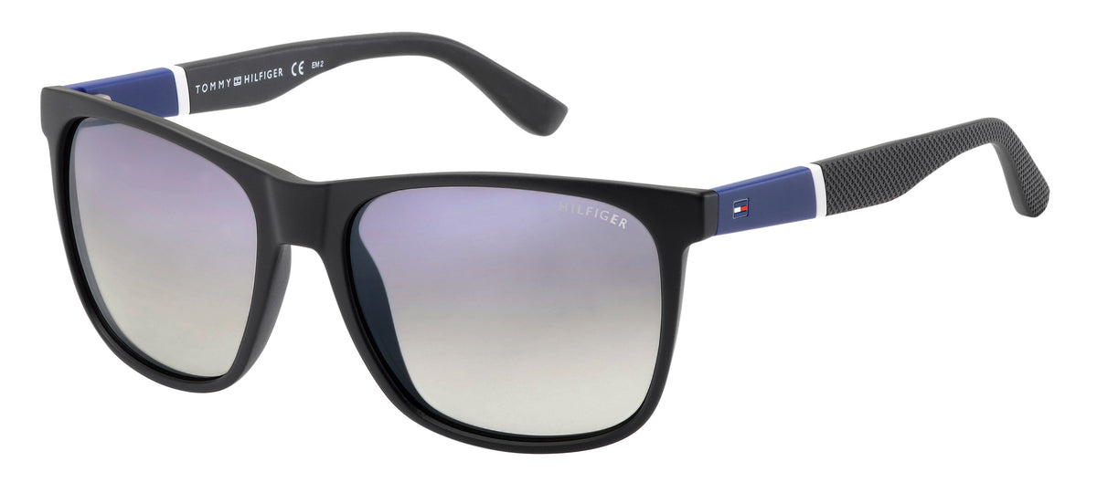 Tommy Hilfiger TH 1281/S Matt Black Blue Matt White Dark Gre/ Grey Mirror Shade Silver