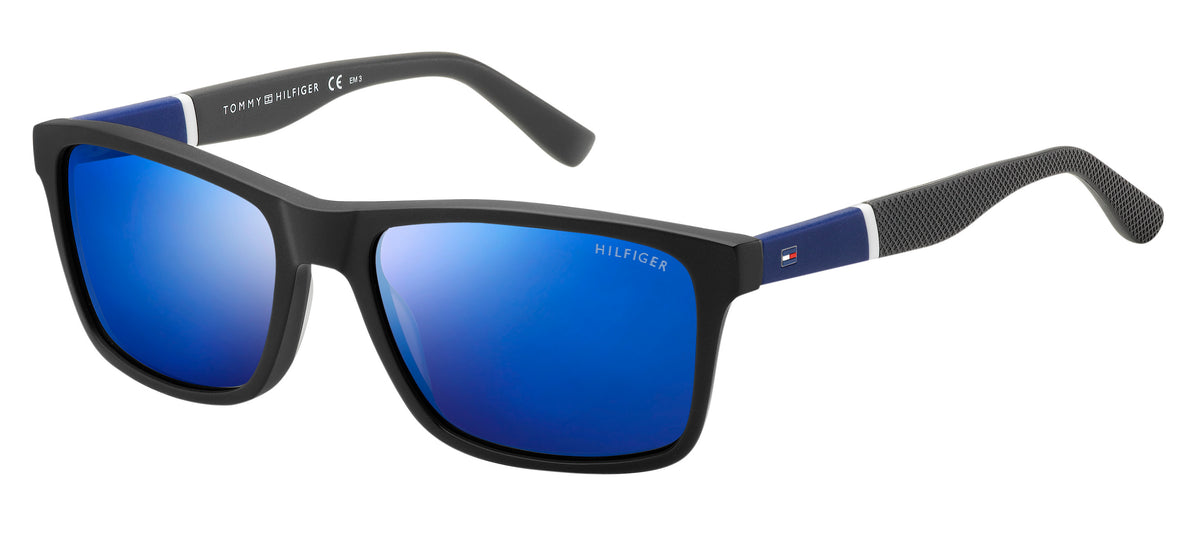 Tommy Hilfiger TH 1405/S Black Bluette Matt White Dark Grey/ Blu Sky Mirror
