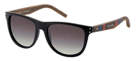 Tommy Hilfiger TH 1112/S Black Dark Wood/ Grey Grey Shaded Polarized