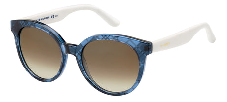 Tommy Hilfiger TH 1242/S Pattern Blue Ivory/ Brown Shaded