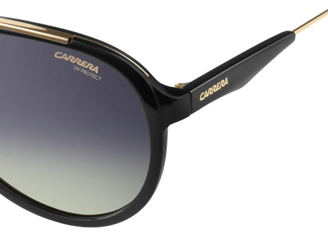 CARRERA 132/S-57-2M2 BLK GOLD PR GREYBROWN DS