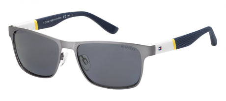 Tommy Hilfiger TH 1283/S Matte Dark Ruthenium Matt White Yell/ Grey Polarized