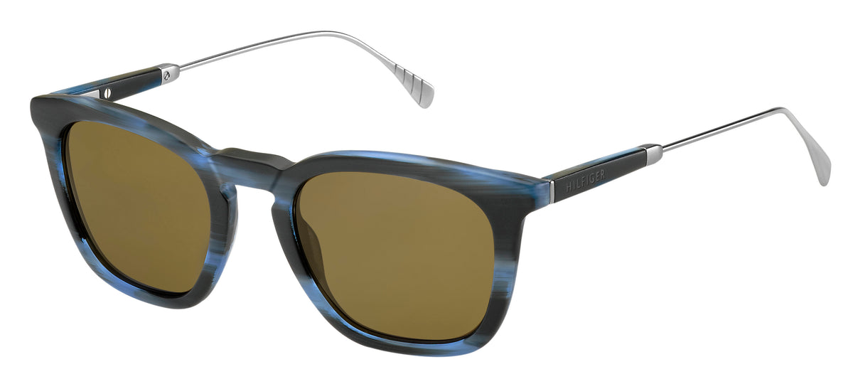 Tommy Hilfiger TH 1383/S Blue Horn Ruthenium/ Brown