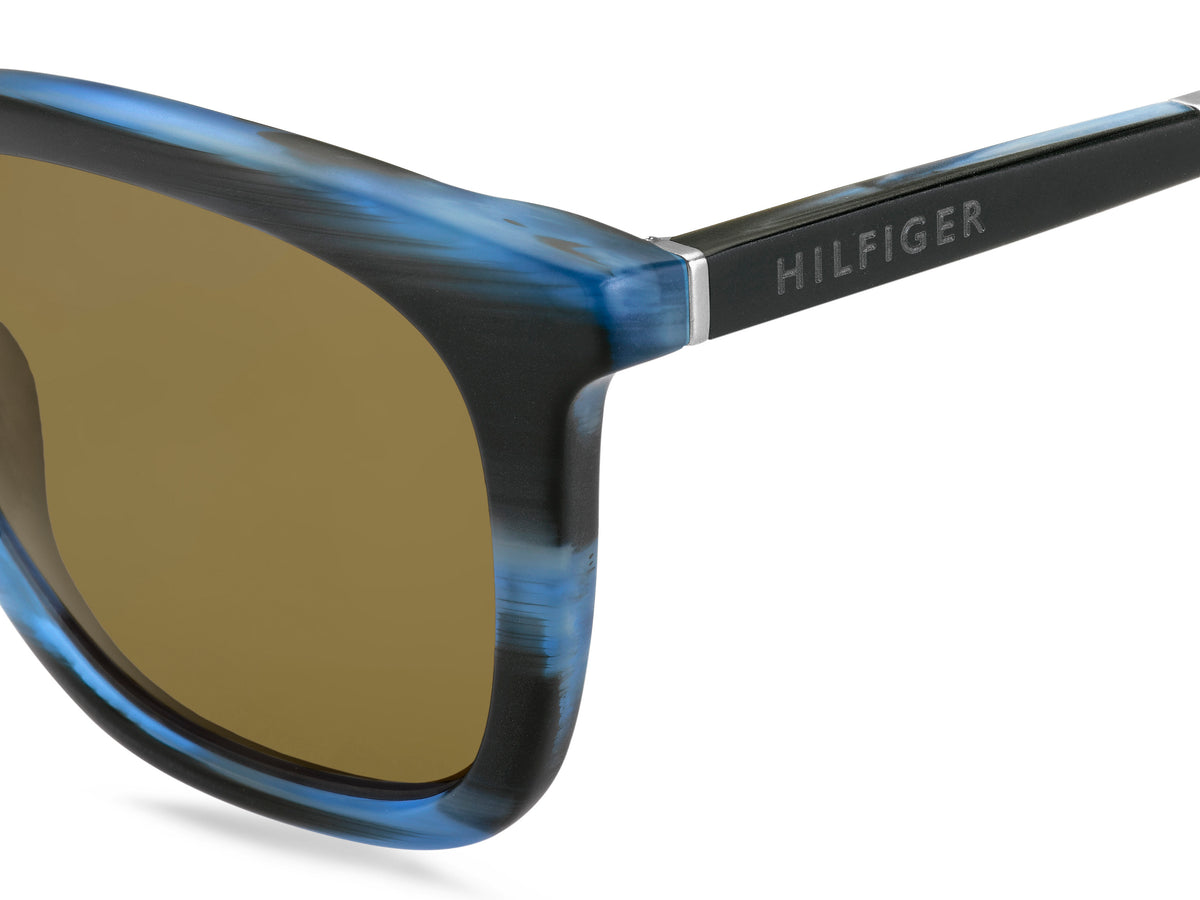 Tommy Hilfiger TH 1383/S Blue Horn Ruthenium/ Brown