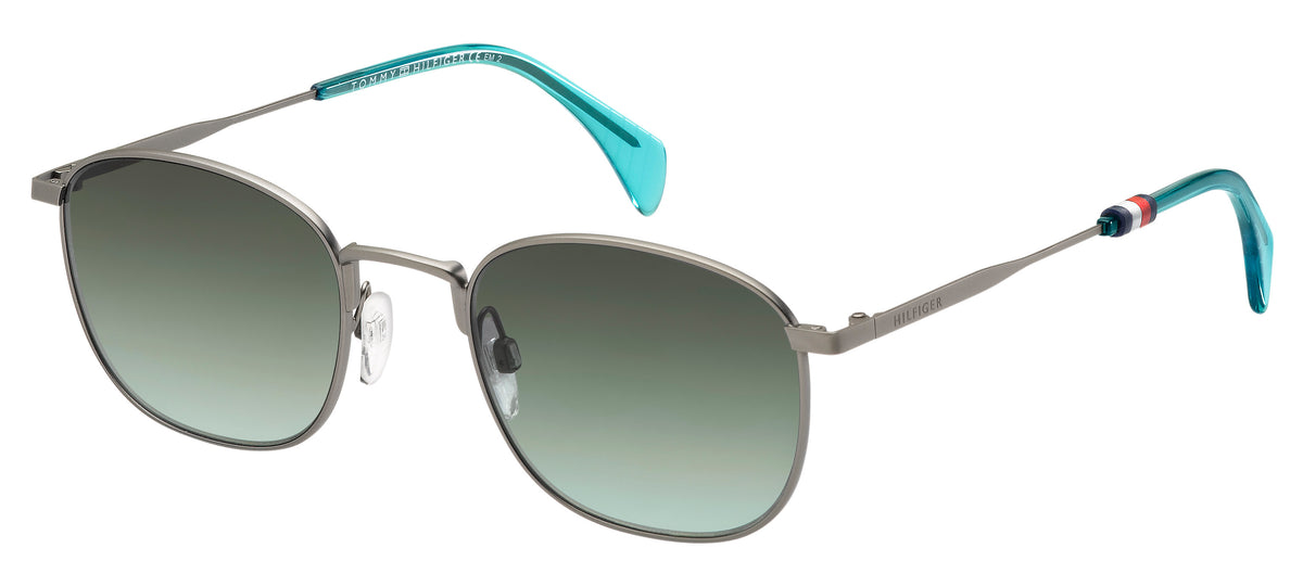 Tommy Hilfiger TH 1469/S Matte Dark Ruthenium/ Green Aqua