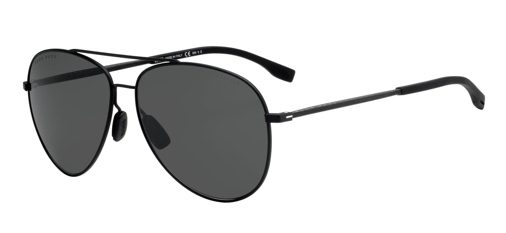 Hugo Boss BOSS 0938/S Black Rubber/ Grey Polarized