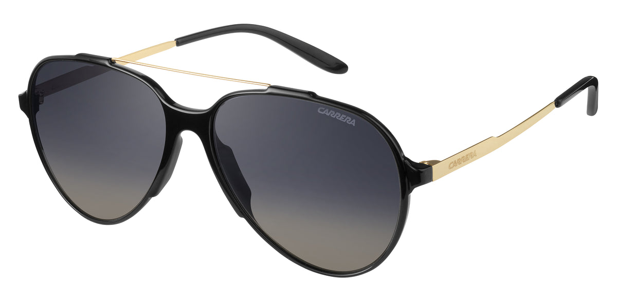 Carrera 118/S-57-REW BLCK GOLD DX DKGREY SF