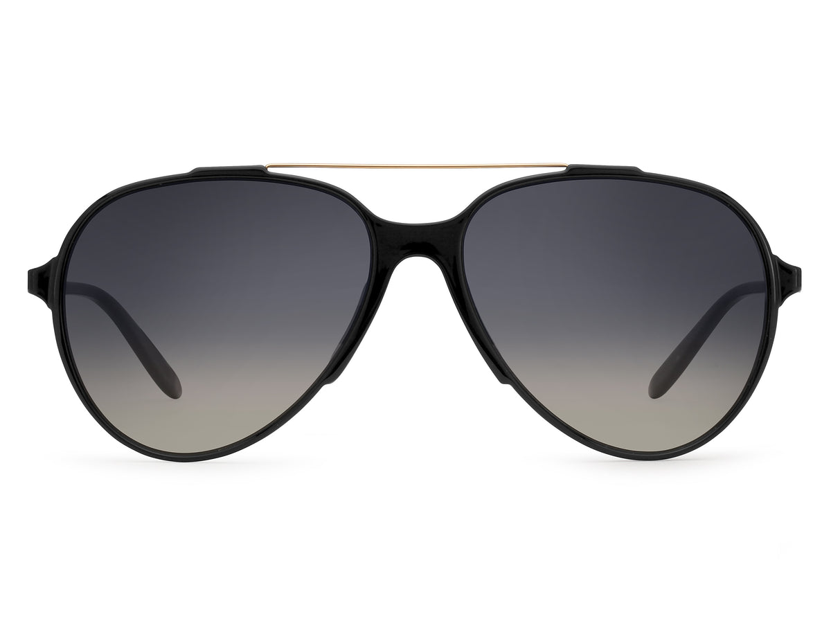 Carrera 118/S-57-REW BLCK GOLD DX DKGREY SF