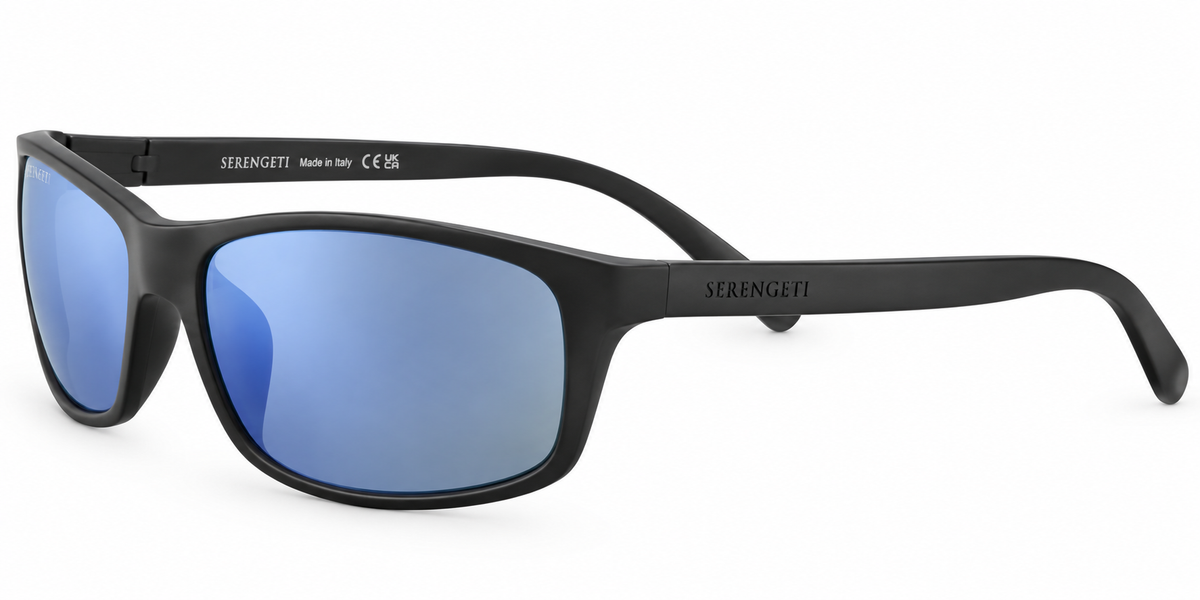 Serengeti Bormio SS009009 - Matte Black - Mineral Pol 555nm Blue
